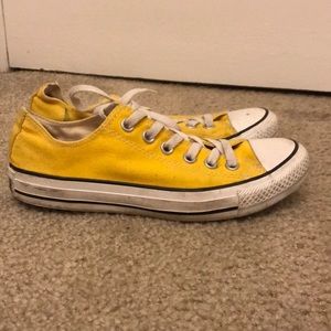 Yellow converse sneakers